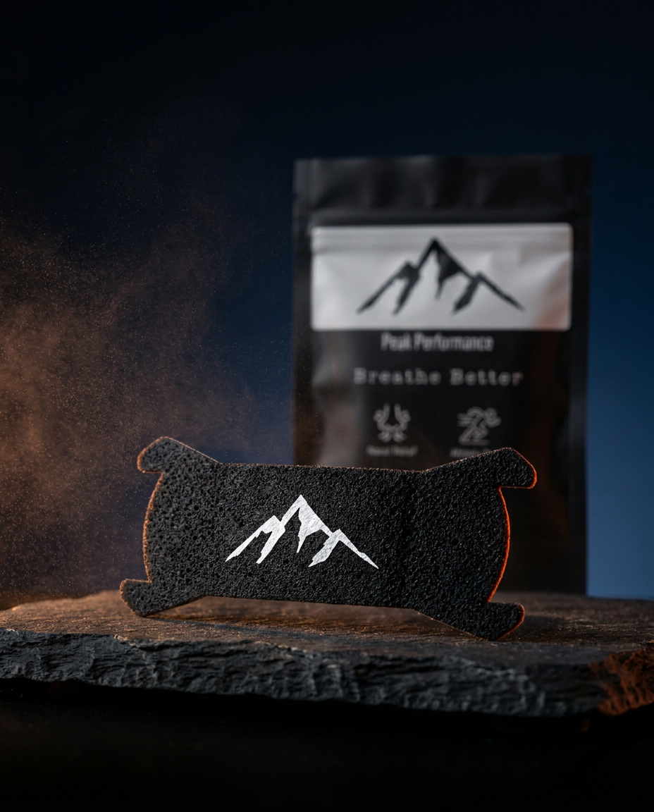 Peak Performance nasal strips pack, UK-designed breathing strips